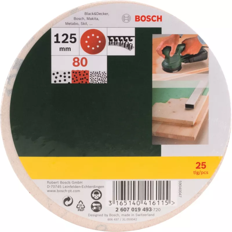 Bosch 2 607 019 493 accessori levigatrice 25 pz.