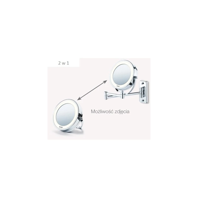 Specchio da trucco illuminato Beurer BS59 diametro 11 cm argento