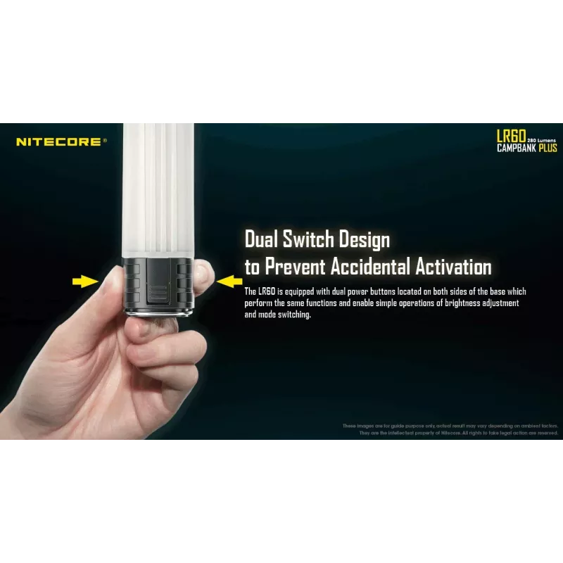 Lanterna da campeggio a batteria Nitecore LR60 280 lm USB C