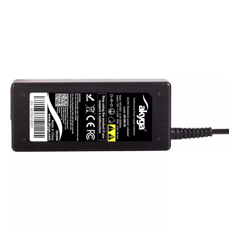 Alimentatore per notebook Akyga AK-ND-55 19 V / 3,42 A, 65 W, connettore 4,0 x 1,35 mm, per Asus
