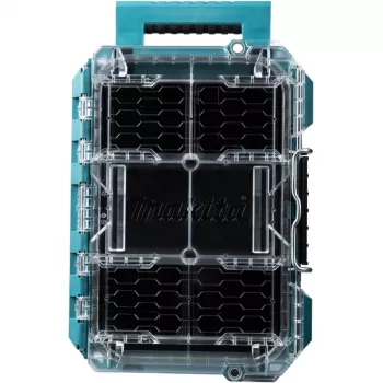 MAKTRAK organizer compatto, cassetta utensili blu/trasparente, coperchio trasparente