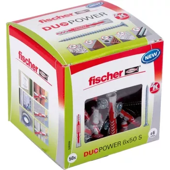 Tassello FISCHER DUOPOWER 6x50 S 50 pz. con vite