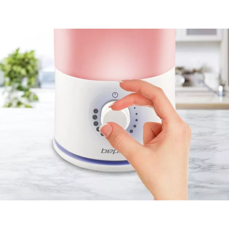 Beper 70.401 diffusore di aromi a ultrasuoni e umidificatore, 2,4 l, LED a 7 colori, 25 W