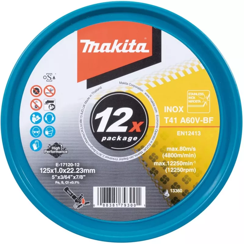 Makita E-17120-12 disco da taglio dritto 125 mm 12 pz. (E-17120-12)