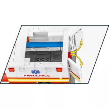 Gioco di costruzione Cobi RAM 3500 Ambulance modello 24609 set di mattoncini