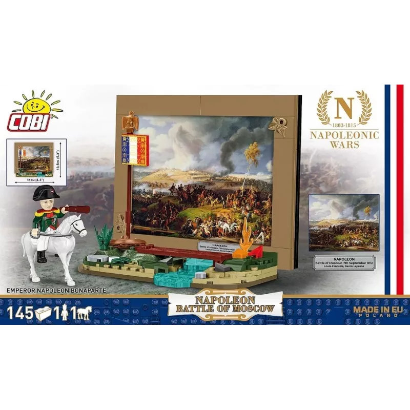 Set da costruzione Cobi Napoleone battaglia di Mosca 145 pezzi kit di montaggio diorama storico