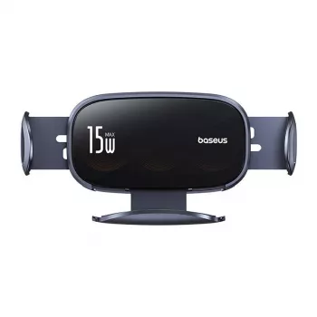 Baseus LightChaser BS-CM029 Supporto auto per telefono con ricarica wireless da 15 W per bocchetta di ventilazione, nero