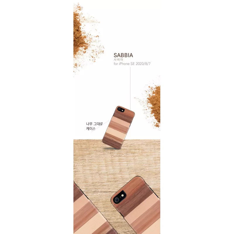 Custodia per cellulare man and wood per iPhone 7/8 — sabbia nero