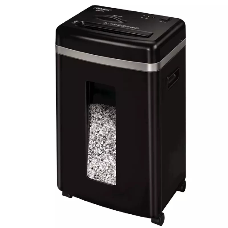 Distruggidocumenti Fellowes Powershred 450M micro-cut, capacità 9 fogli, 2 x 12 mm, contenitore da 22 litri, nero