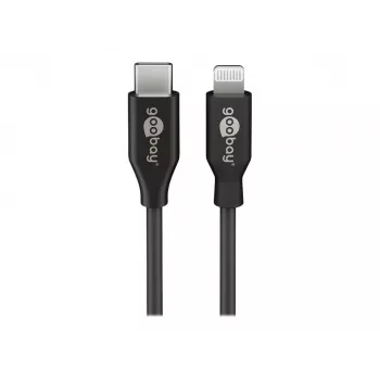Goobay cavo di ricarica e sincronizzazione USB-C™, 1 m, nero - cavo MFi per Apple iPhone/iPad nero (39445)
