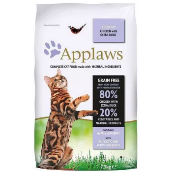 APPLAWS pollo con anatra - cibo secco per gatti - 7,5 kg