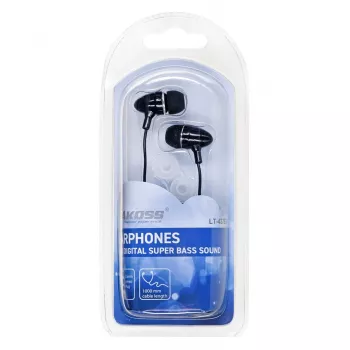 Auricolari in-ear con filo VAKOSS LT-437EX, binaurale, 3,5 mm, cavo 1 m, 32 Ω, 20–20000 Hz, chiusi, nero