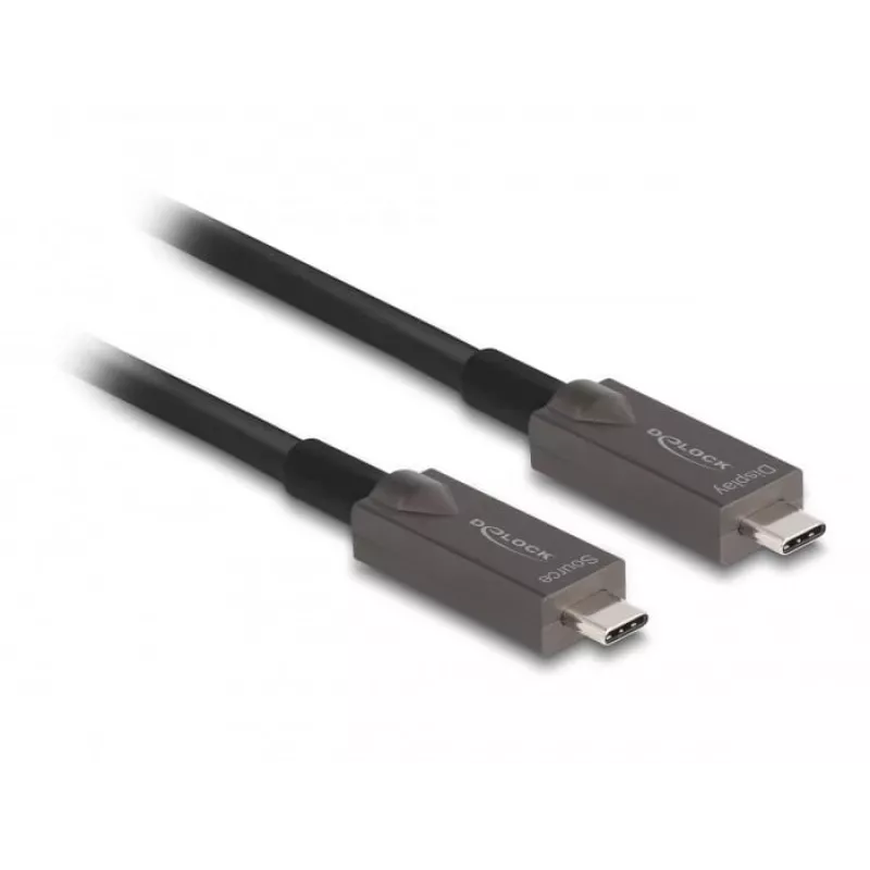 Cavo attivo ottico DeLOCK USB-C video + dati + PD 10 m nero