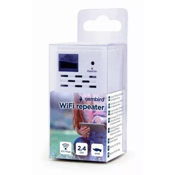 Ripetitore di rete Gembird WNP-RP300-03, 300 Mbit/s, 2,4 GHz, antenna interna 3 dBi, 1x RJ-45