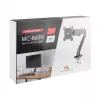 Supporto per monitor Maclean MC-860N, con molla a gas, 13-27, 8 kg, Nero