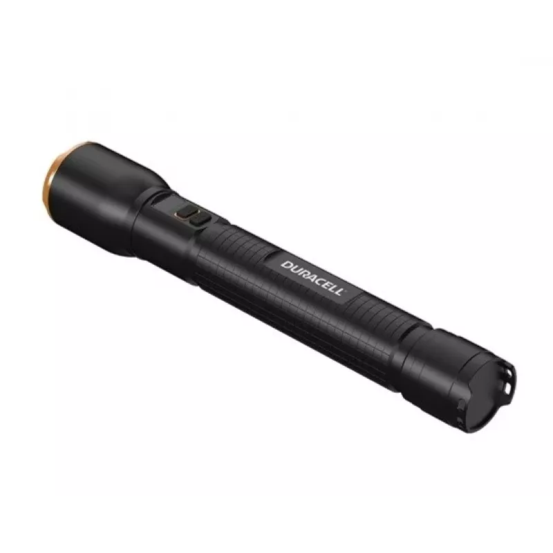 Torcia Duracell DF6000R confezione regalo — torcia ricaricabile a mano, nera