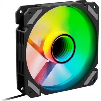 Ventola SHARKOON Shark Mirror RGB PWM Reverse 120mm ARGB - nero