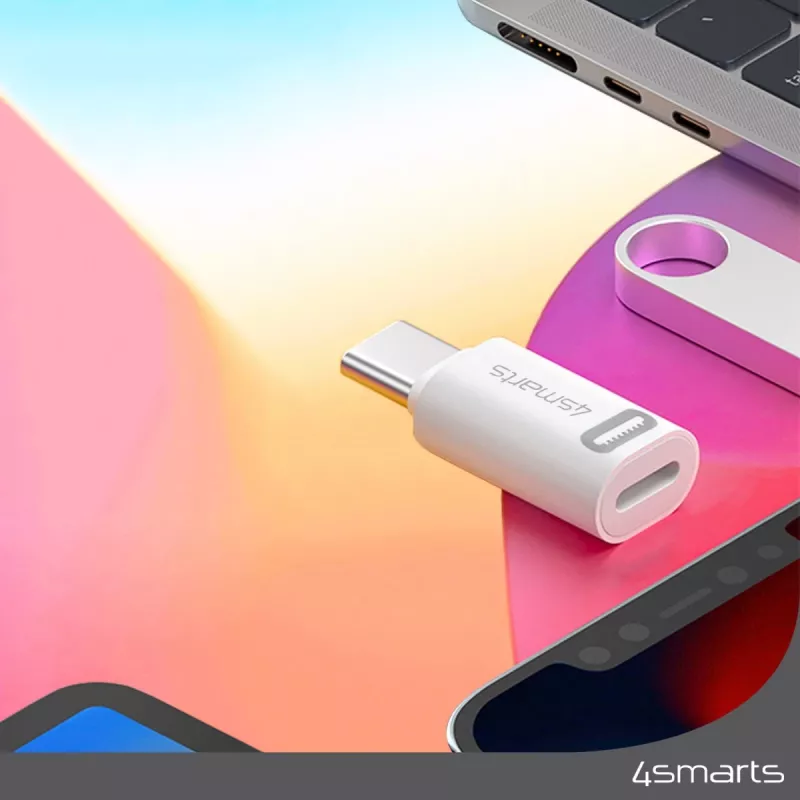 Adattatore cavo 4smarts 540711 Lightning USB-C bianco