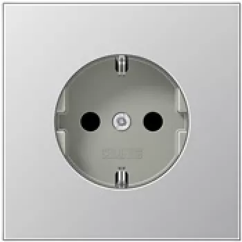 Presa Jung AL 1520 CEE 7/3, custodia in alluminio, 250 V, 16 A, 70×70 mm