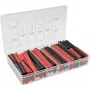 Set guaine termorestringenti ChiliTec 142 pezzi adesive nero/rosso rapporto di restringimento 3:1 (22907)