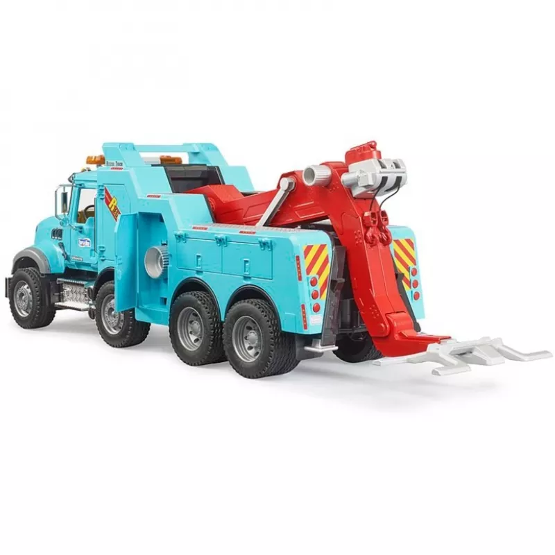 Bruder MACK Granite camion di soccorso e rimorchio con modulo luci e suoni