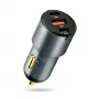 Caricabatterie da auto everActive CC-40Q QC3.0 60W, adattatore auto USB per ricaricare dispositivi mobili