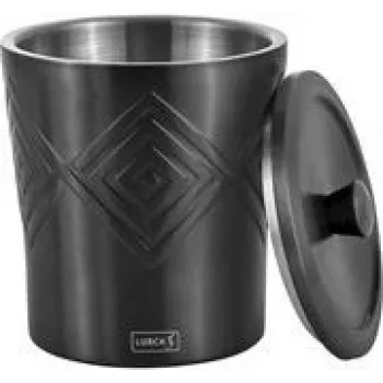 Secchiello per ghiaccio Lurch 00240795 acciaio inox doppia parete grigio scuro 1,5 l, Ø14,8 cm H18,5 cm