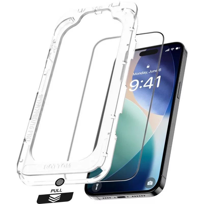 Nevox NEVOGLASS 3D 2550 vetro protettivo per iPhone 17 Air, con Easy App, trasparente