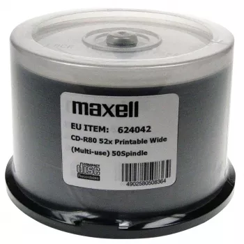 MAXELL CD-R 700MB 50 pz. 52x80 min, a mandrino, CD-R stampabili