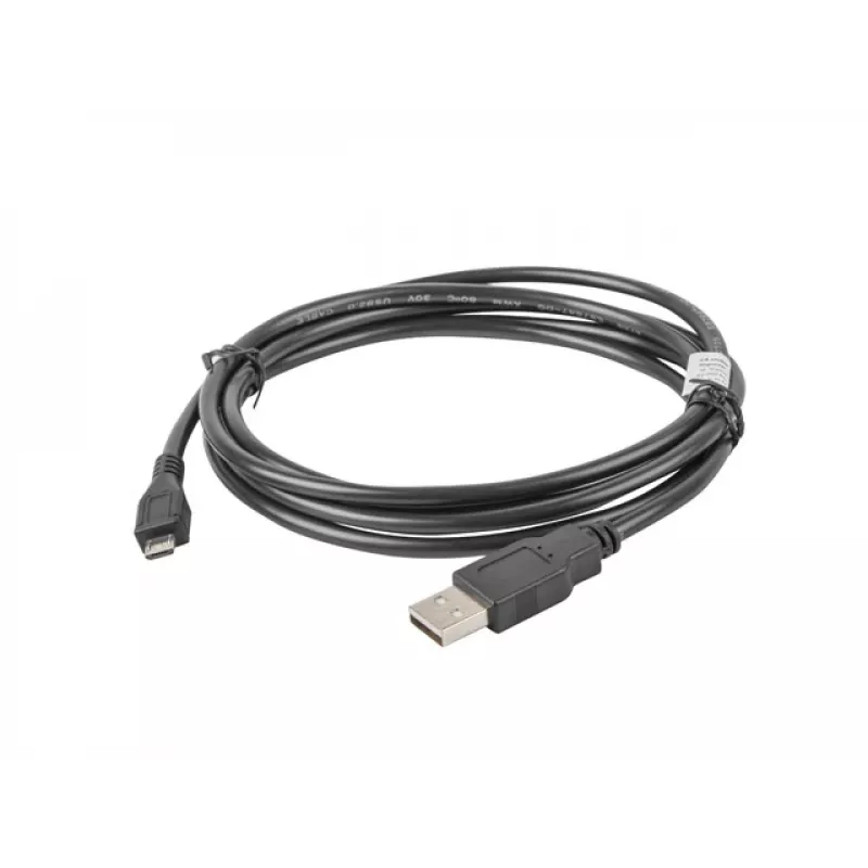 Cavo USB 2.0 LANBERG CA-USBM-10CC-0018-BK, Micro-USB B su USB A, 1,8 m, nero