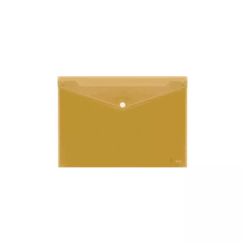 Busta con stampa Forpus, A4, plastica, gialla, trasparente