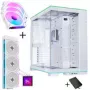 Lian Li O11 Dynamic EVO RGB bundle case PC HydroShift II LCD-S 360TL AiO + 3x ventole UNI FAN SL-INF 120 Reverse Blade - bianco