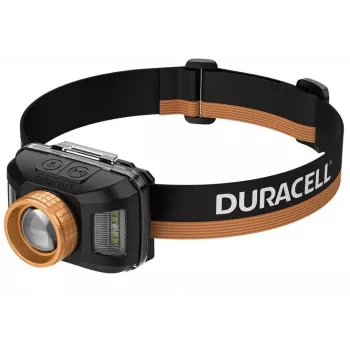 Duracell DH850R confezione regalo torcia frontale nera, arancione