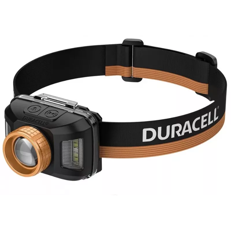 Duracell DH850R confezione regalo torcia frontale nera, arancione