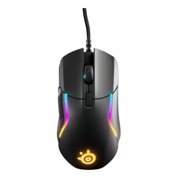 Mouse da gaming STEELSERIES Rival 5 — per destrorsi, sensore TrueMove Air, 18.000 DPI, 9 tasti programmabili, USB Type-A, IP54
