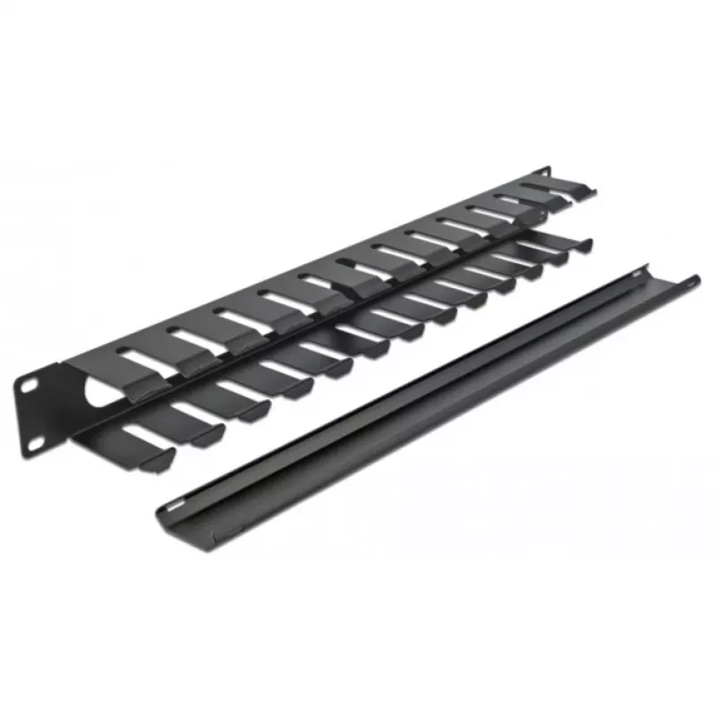 Pannello di gestione cavi DeLOCK 19 pollici 66550 nero 1HE