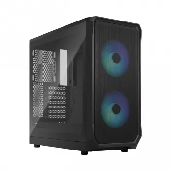 Fractal Design Focus 2 RGB Tempered Glass Case per PC Mid Tower ATX - nero