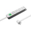 Prolunga elettrica Qoltec 50288 1,8 m 4 prese AC per interni bianco