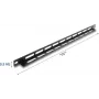 Kit di montaggio DELOCK 67460 nero metallo a L pannello 19 pollici 0,5HE con fissaggio per fascette