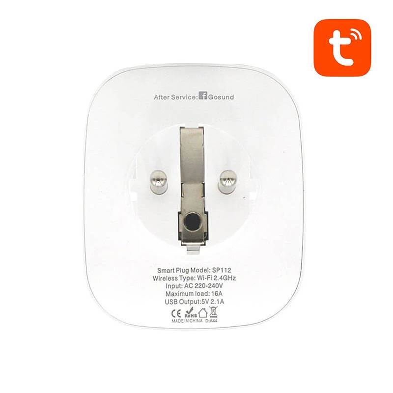 Presa smart WiFi Gosund SP112 2xUSB, 16A, Tuya