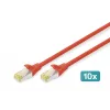 Digitus DK-1644-A-020-R-10 Cavo patch CAT 6A S/FTP 2 m, rosso, confezione da 10