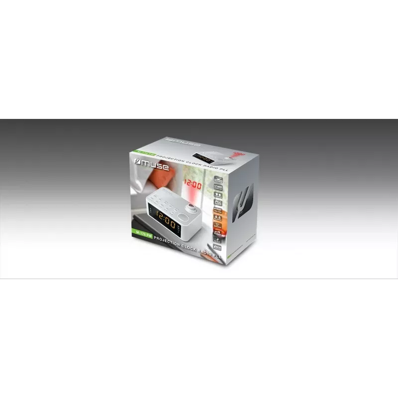 Sveglia Muse M-178 PW digitale argento bianco