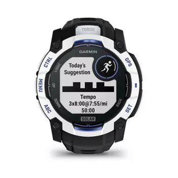 Smartwatch GARMIN Instinct 3,05 cm (1,2 inch) AMOLED 45 mm 390x390 px touchscreen nero bianco GPS 4 GB 53 g cinturino in silicone