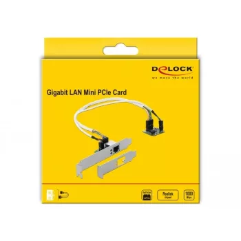 DeLOCK Mini PCIe I/O PCIe half size 1 x Gigabit LAN Low Profile - adattatore di rete - PCIe Half Mini Card - Gigabit Ethernet x 1 (95265)
