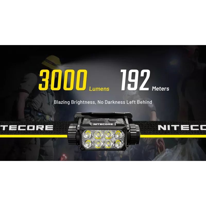 Torcia frontale serie H 3000 LUMEN / HC75 Uhe Nitecore