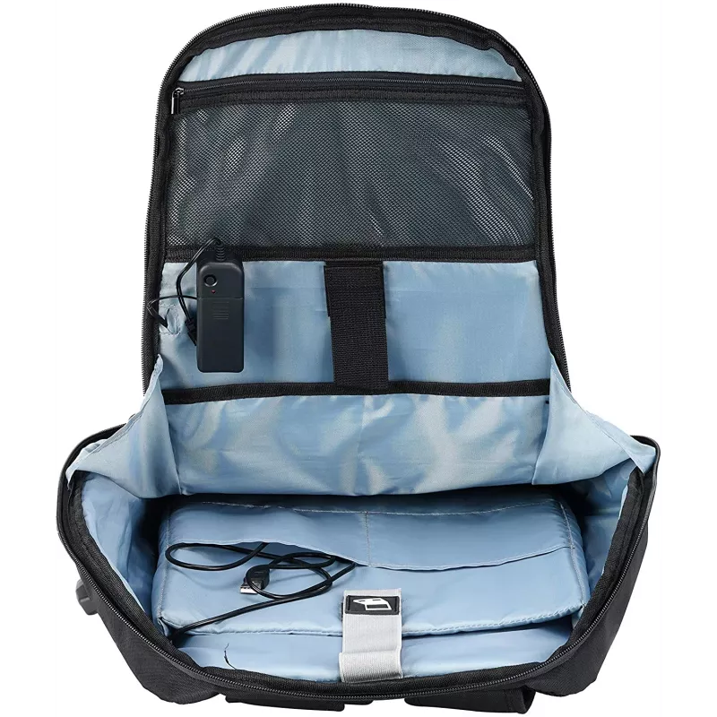 Zaino per notebook Tellur TLL611282 con porta USB e striscia illuminata, nero