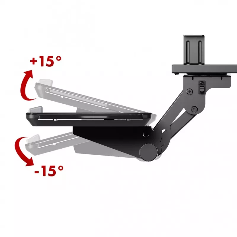 Supporto da scrivania per tastiera Maclean, regolabile, max 5 kg, nero, MC-156 B