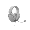 Cuffie con filo Genesis Toron 531 bianco con microfono, design on-ear leggero