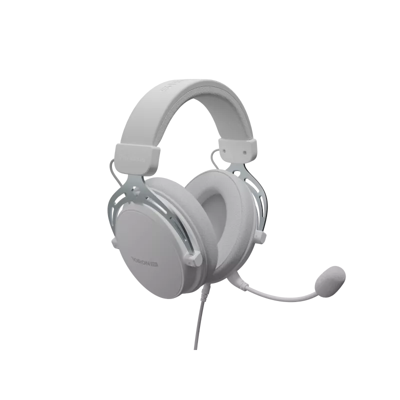 Cuffie con filo Genesis Toron 531 bianco con microfono, design on-ear leggero