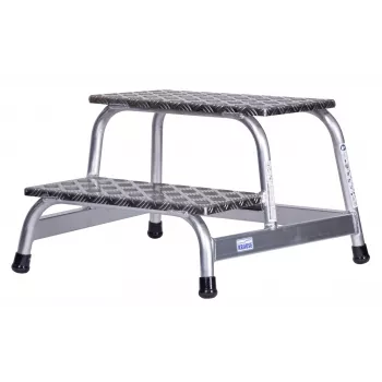 Gradino Krause 805027, alluminio 2 gradini, carico max. 150 kg, lunghezza 680 mm, altezza 41 cm